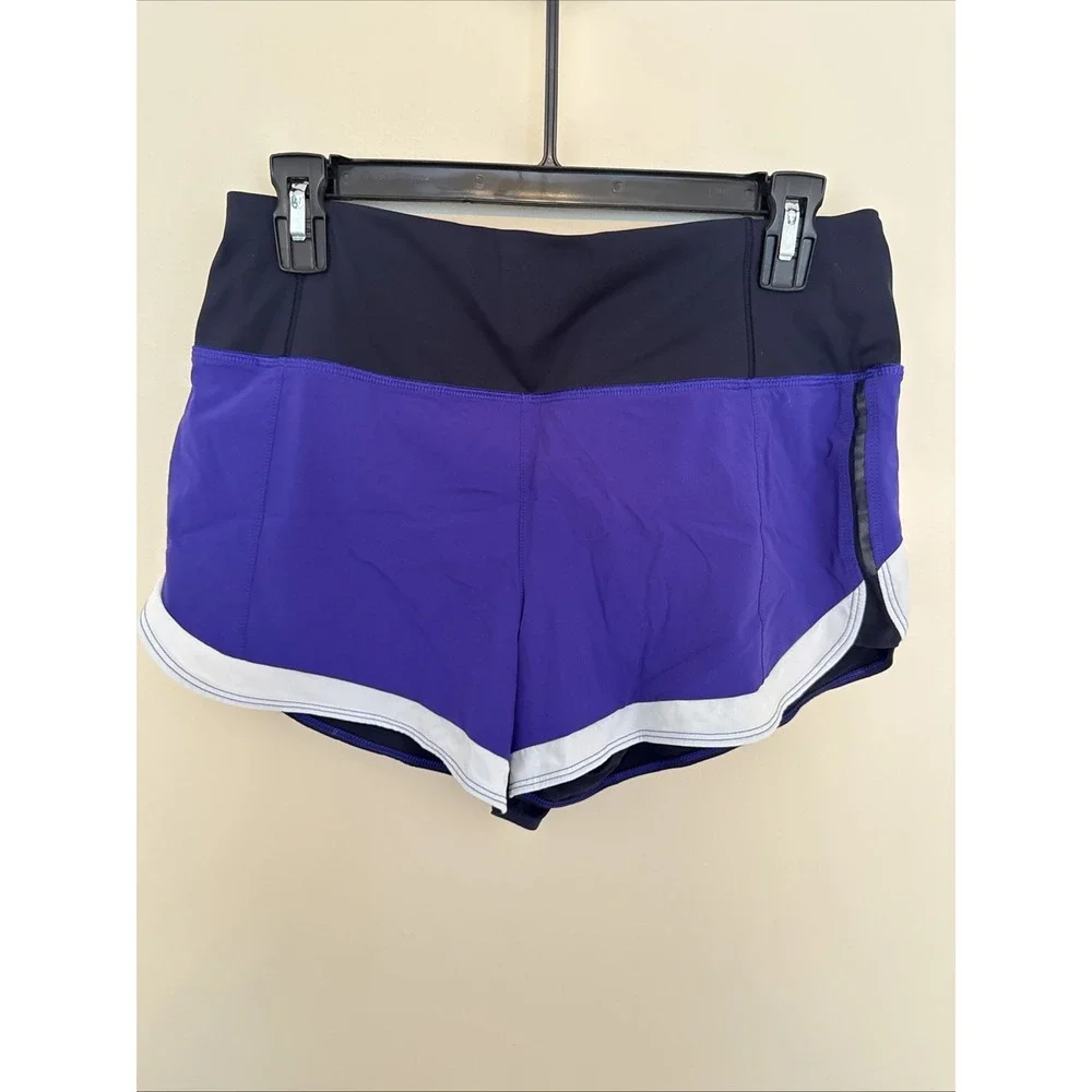 Athleta Shorts Womens‎ Small Running Free Colorblock Purple Multi